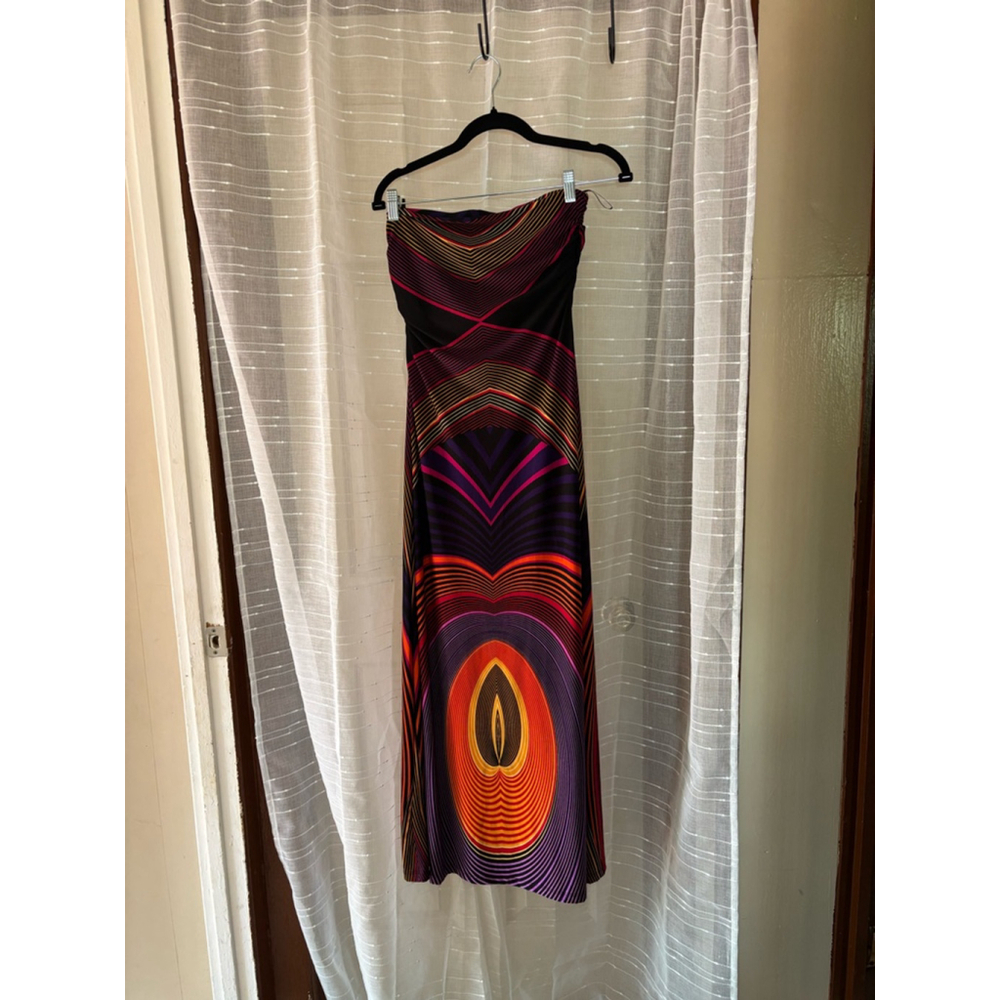 Women's Forever 21 Maxi Dress Size M Black Orange